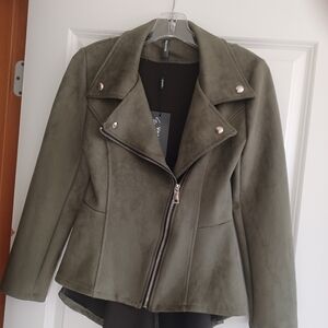 Venti6 Faux Suede Moto Style Jacket, Italy.